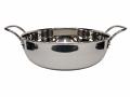Stainless Steel Induction Bottom Base Kadai W/Handle For Home Kitchen